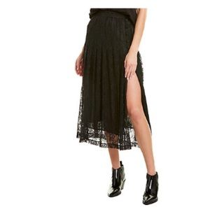 NWT The Kooples Midi Skirt Black Size 1